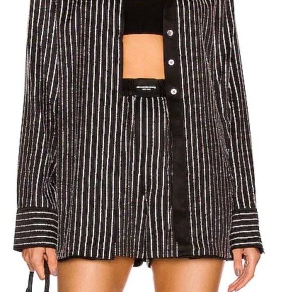Alexander Wang Jackets & Blazers - Alexander Wang Classic Boxer Crystal Silk Mini Shorts Small US 2/4

$595